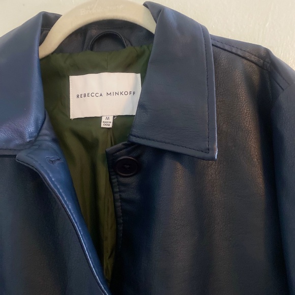 Navy Blue Full Length Rebecca Minkoff Trench - Picture 3 of 7